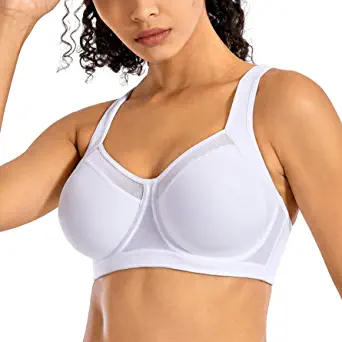 SYROKAN High Impact Sports Bras for Women Underwire High Support Racerback No Bounce Workout Fitness Gym