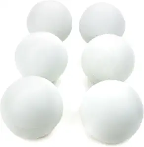 Crown Sporting Goods White Regulation Size Lacrosse Balls in Mesh Storage Bag (Set of 6)
