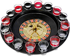 Evelots Drinking Shot Glass Roulette Game-Casino Style-16 Shot Glasses Included