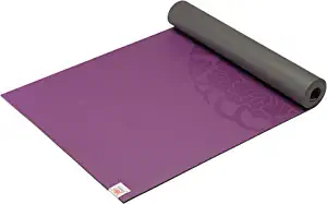 Gaiam Yoga Mat - Premium 5mm Dry-Grip Thick Non Slip Exercise & Fitness Mat for Hot Yoga, Pilates & Floor Workouts (68" or 78"L x 24" or 26"W x 5mm)