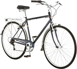Schwinn Wayfarer Adult Bike Hybrid Retro-Styled Cruiser, Step-Over or Step-Through Frame Option, 7-Speed Drivetrain, Rear Rack, 700C Wheels, Multiple Colors