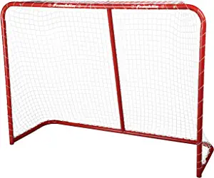Franklin Sports Youth Street Hockey Net - Indoor + Outdoor Steel Hockey Goal for Kids Roller + Street Hockey - Portable Junior Goal - 54"