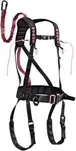 Muddy Women's Hunting Tree Stand Safety Systems Lightweight Padded Nylon Quick-Release Safeguard Harness, Small/Medium