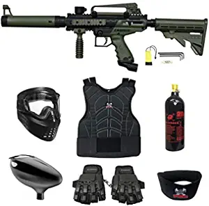 Maddog Tippmann Cronus Tactical Beginner Protective CO2 Paintball Gun Package - Black/Tan