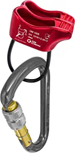 GM CLIMBING Tubular V-grooved Belay Device Package with Screw Locking Carabiner UIAA Certified