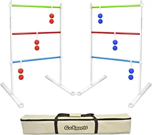 GoSports Premium Metal Ladder Toss Game Set, White