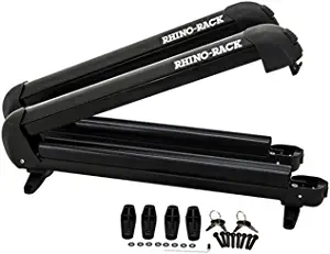 Rhino-Rack 20" Multi-Purpose Carrier for Skis, Snowboards, Fishing Rods, Skateboards, Wakeboards, Water Skis & More, Universal Mounting, Easy to Use, Locking, Lightweight & Heavy Duty for All Vehicles