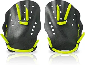 Speedo unisex adult Training Nemesis Contour swimming hand paddles, Multicolor, Large US