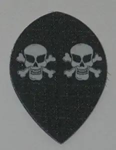 US Darts - 3 Sets (9 Flights) Skulls Nylon Pear Dart Flights - Cloth, Fabric, Ripstop