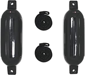 Extreme Max 3006.7375 BoatTector Inflatable Fender Value 2-Pack - 4.5" x 16", Black