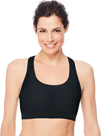 Hanes Womens Bras, Hanes Sport Women's Racerback Compression Sports Bra, Racerback Sports Bras with Compression Support