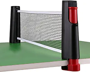 Hipiwe Retractable Table Tennis Net Replacement, Ping Pong Net and Post with PVC Storage Bag, 6 Feet(1.8M, Fits Tables Up to 2.0 inch 5.0 cm