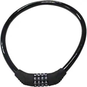 Sanwo Security Bike Lock 4 Digit Resettable Combination Cable Lock for Bicycle, 2 Feet x 1/2 Inch