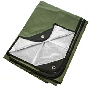 Arcturus Heavy Duty Survival Blanket - Insulated Thermal Reflective Tarp - 60" x 82". All-Weather, Reusable Emergency Blanket for Car or Camping. Thermal Barrier Blocks Infrared Signature