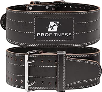 Weight Lifting Belt (5MM Thick) for Men & Women | 100% Leather Weightlifting Belt | Bodybuilding, Functional Fitness Powerlifting & Gym | Weight Belt Back Support Squat & Strength Power Deadlift