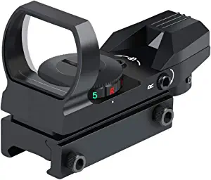 Feyachi Reflex Sight - Adjustable Reticle (4 Styles) Both Red and Green in one Sight!