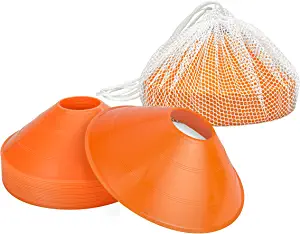 GoSports Sports Training Cone 20 Pack with Tote Bag
