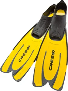 Cressi Adult Snorkeling Fins with Self-Adjustable Comfortable Full Foot Pocket | Perfect for Traveling | Agua: made in Italy
