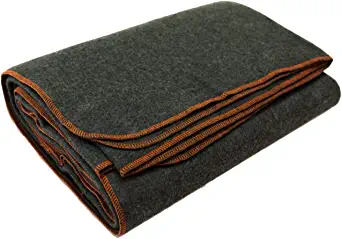 Arcturus Military Wool Blanket - 4.5 lbs, Warm, Thick, Washable, Large 64" x 88" - Great for Camping, Outdoors, Sporting Events, and Survival Kits