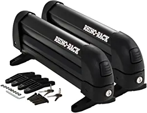Rhino-Rack 13" Multi-Purpose Carrier for Skis, Snowboards, Fishing Rods, Skateboards, Kayak Paddles, Water Skis, etc Universal Mounting, Easy to Use, Locking, Lightweight & Heavy Duty for All Vehicles