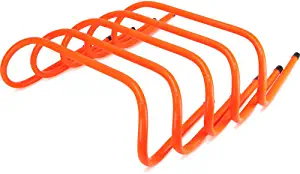 Agility Training Hurdles, 5-Pack - Hi Visibility Speed Endurance Indoor/Outdoor Practice Equipment for Track & Field - Fences for Sports Team Condition & Coaching Football, Soccer, & Cross Country