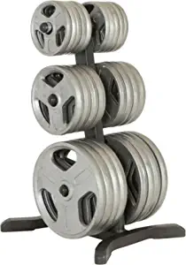 Fitness Reality Olympic Weight Tree/Plate Rack/Bar Holders/Chrome Storage Posts, 1000 lb