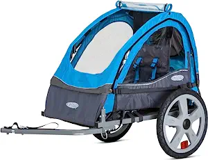 Instep Bike Trailer for Toddlers, Kids, Single and Double Seat, 2-In-1 Canopy Carrier, Multiple Colors