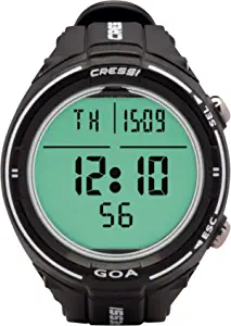 Cressi Goa Dive Watch Computer | 4 Programs - Air/Nitrox, Freediving, Gage | Made in Italy