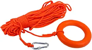 Beiruoyu Water Floating Lifesaving Rope 98.4FT,Outdoor Professional Throwing Rope Rescue Lifeguard Rescue Lifeline with Bracelet/Hand Ring for Swimming Boating Fishing
