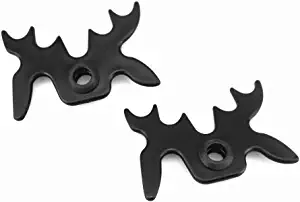 HONBAY 2pcs Black Plastic Moosehead Pool Billiard Cue Bridge Head