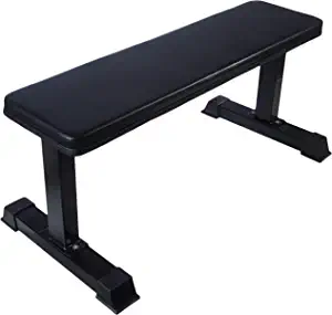 Amazon Basics Flat Weight Workout Exercise Bench, Black