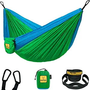 Wise Owl Outfitters Kids Hammock - Small Camping Hammock, Kids Camping Gear w/ Tree Straps and Carabiners for Indoor/Outdoor Use