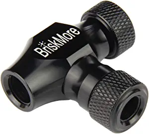BriskMore CO2 Inflator or 12PCS X 16g CO2 Cartridges for Bike Tires, Presta and Schrader Valve Compatible, Bike Tire Pump for Mountain and Road Bicycles, Included Insulated Sleeve