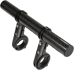 Kbrotech Bike Handlebar Extender Double Handlebar Extension Carbon Fiber Mount Holder with Aluminum Alloy Bracket Space Saver