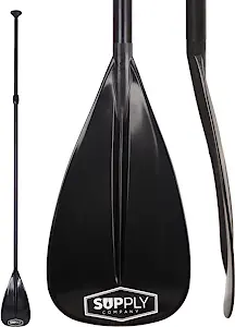 SUP Paddle - 3 Piece Adjustable Stand Up Paddle Board Paddles - Lightweight & Floating Paddleboard Oar - Durable & Packable for Travel - High-Grade Aluminum Shaft & Nylon Blade for Efficient Strokes