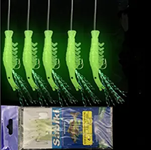 Fishcm Luminous Fishing Rigs Glow Soft Fish/Shrimp Lure Saltwater/Freshwater Fishing Bait