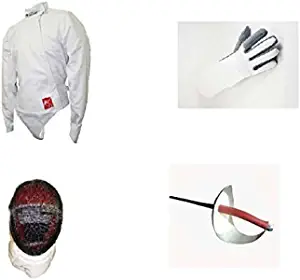 Blade Practice 4 Piece (Jacket, Glove, Sabre, mask) Sabre Fencing Beginner Set