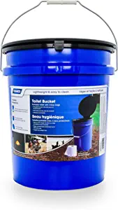 Camco Portable Toilet with Seat and Cover, 5 Gallons, Blue (41549)