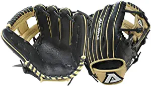 Akadema Prosoft Elite Series Baseball Infielders Gloves, Black/Sandstone, Left Hand