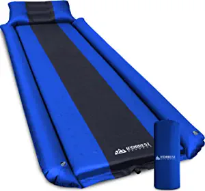 IFORREST Sleeping Pad w/Armrest & Pillow - Rollover Protection - Self-Inflating Camping Mattress, Best Cot-Mats for Tent and Hammock - Ultra-Comfortable Hiking Backpacking Air Bed(L/XL)