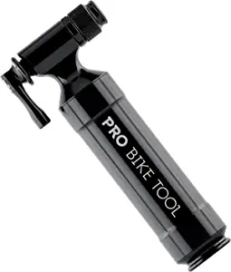 CO2 Inflator with Cartridge Storage Canister - Quick, Easy and Safe - for Presta and Schrader - Bicycle Tire Pump for Road and Mountain Bikes - No CO2 Cartridges Included