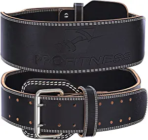 Weight Lifting Belt for Men & Women | Premium Weightlifting Belt 100% Leather | Workout Gym Belt for Functional Fitness & Olympic Lifting Athletes | Support for Squat & Deadlift Training Belt
