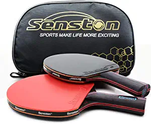 Senston Professtional Table Tennis Paddles Advance Intermediate Ping Pong Paddles Set of 2, Table Tennis Racket with Carry Case