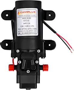 Camplux 12V DC Water Pump, 1.2GPM 4.3 L/Min Diaphragm Pump for Caravan RV Marine Fishing Boat