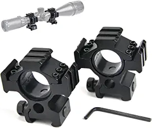 BESTSIGHT Scope Ring 1inch&30mm Scope Mount High Profile Multi Picatinny Weaver Rail Scope Mount kit2 pcs
