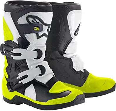 Alpinestars Tech 3S Boots Black/White/Yellow Sz
