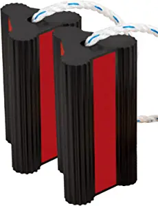 Valup High Duty Wheel Chock Pair - Wheel Chocks for Travel Trailers, RV, Cars, Aircraft, etc - Rubber Wheel Chock - Long Connection Rope