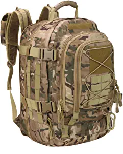 WolfWarriorX Men Backpacks Large Capacity Military Tactical Hiking Expandable 39L-60L Backpack
