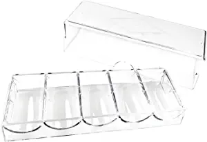 Yuanhe Clear Acrylic Poker Chip Rack with Cover-Holds 100 Chips