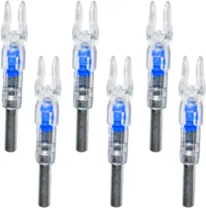 G-Archery New Lighted Nocks for Arrows with .244 Inside Diameter Nock Turn on Automatically When Shot,6 Pack